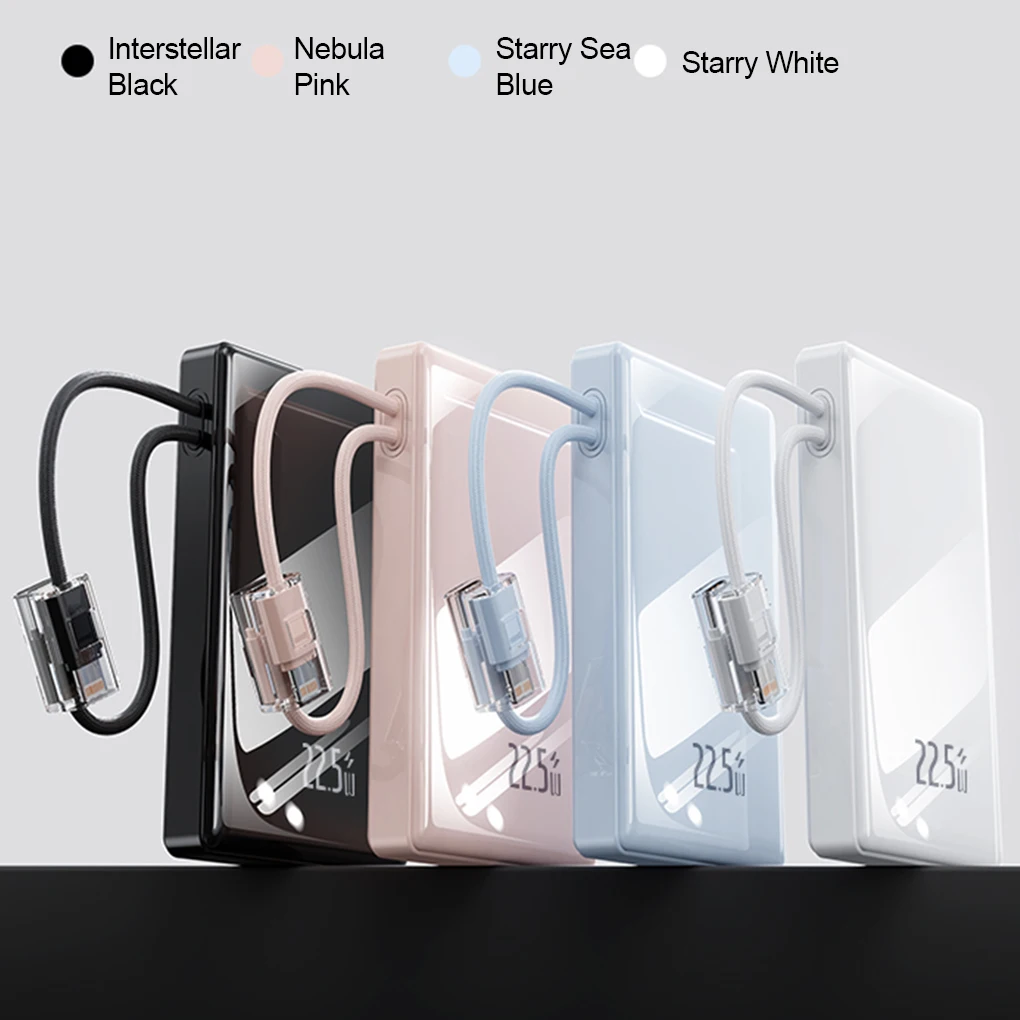 

PD22.5W acrylic mirror 20000mah super fast charging high-capacity portable power bank is a light luxury mobile power bank