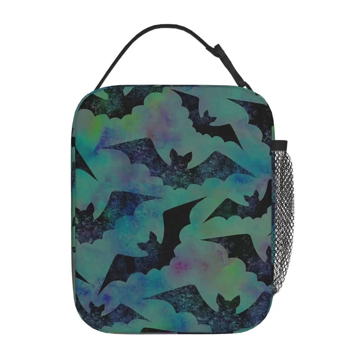 Bat Cloud Halloween Day Of The Dead Insulated Lunch Bag for Women Kids Leakproof Food Boxes Thermal Lunch Box Tote