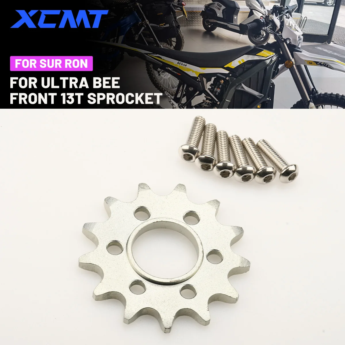 13T Front Chain Sprocket For Surron Ultra Bee Off-Road Electric Vehicle Dirt E-Bike Motorcycle Accessories Parts