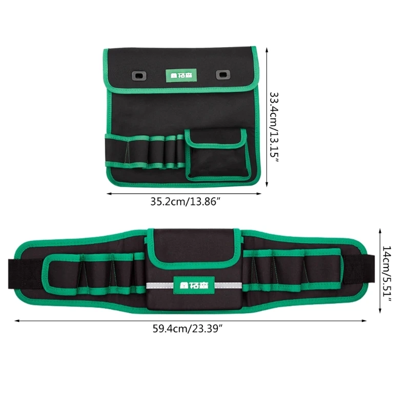 12 Inch Multipurpose Small Tool Bag Small Tool Pouch Tote Bags Tool Organizer Storage Bag for Screwdriver Tools