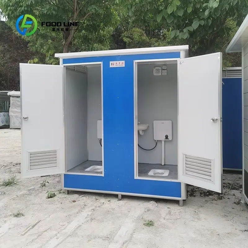 Two-Person Portable Squat Toilet Outdoor Work Mobile Toilet for Construction Site Durable  Portable Toilet for Workers