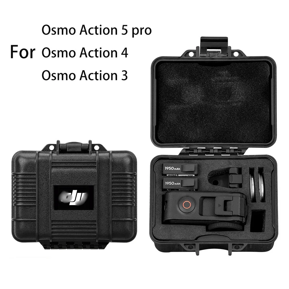 Hard Case Waterproof Box for DJI Action 5 Pro/Osmo Action 4/3 Accessories Portable Carrying Storage Protective Suitcase