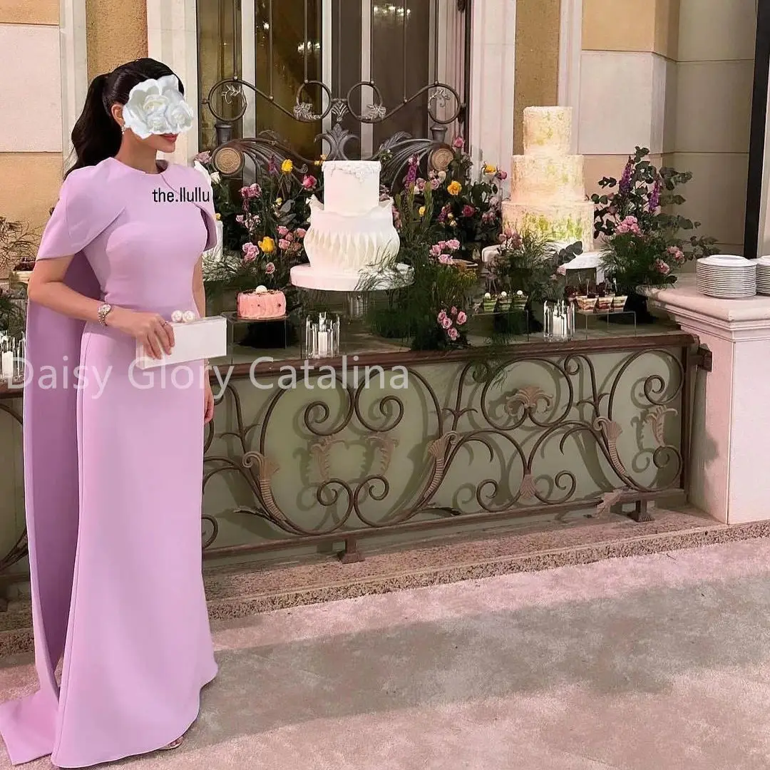 New Pink Evening Dresses for Woman Vintage Mermaid Prom Dresses Sleeveless Floor Length O-Neck Formal Wedding Dress 2024