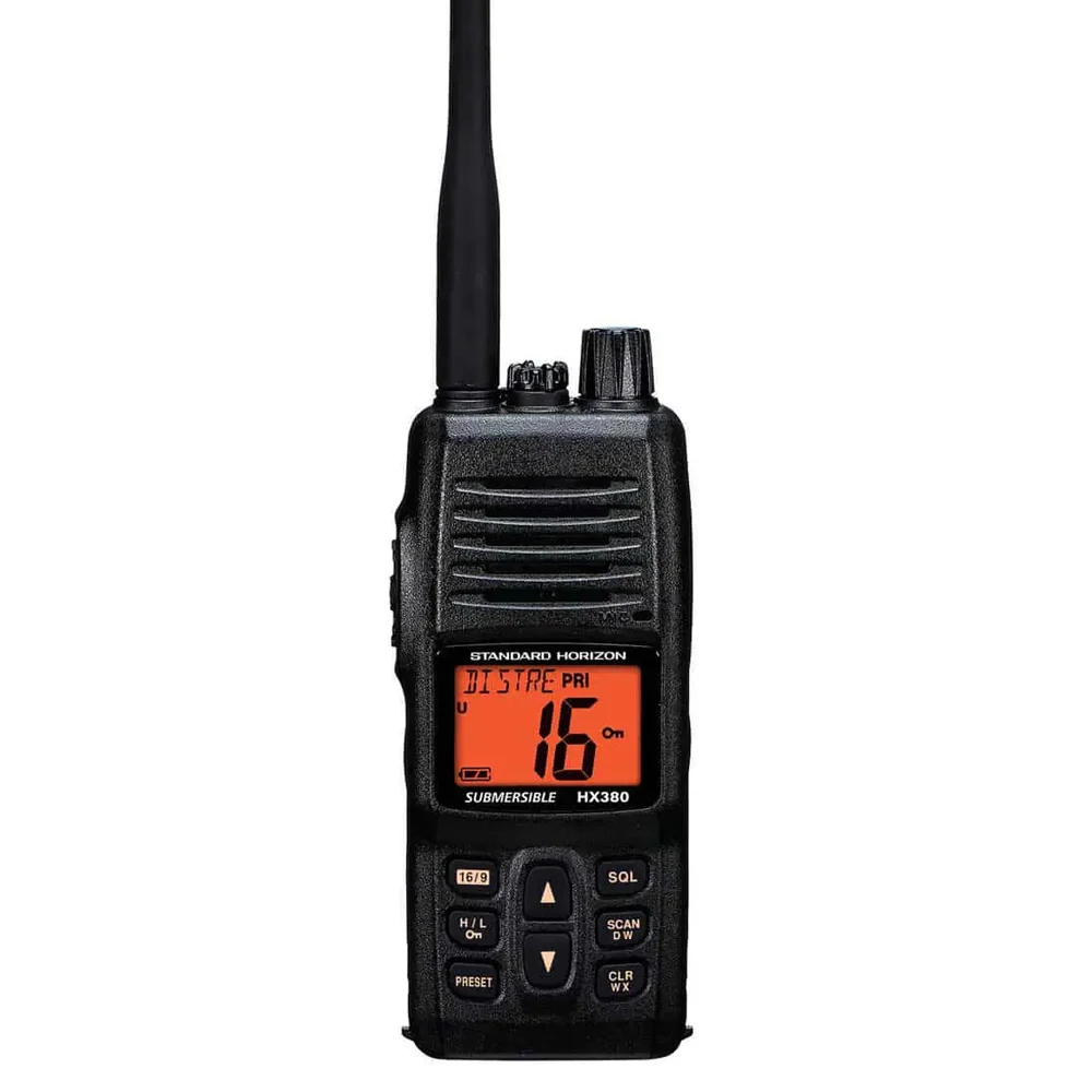 HX380 Standard Horizon a prova di esplosione VHF impermeabile Radio marina palmare impermeabile Walkie Talkie commerciale