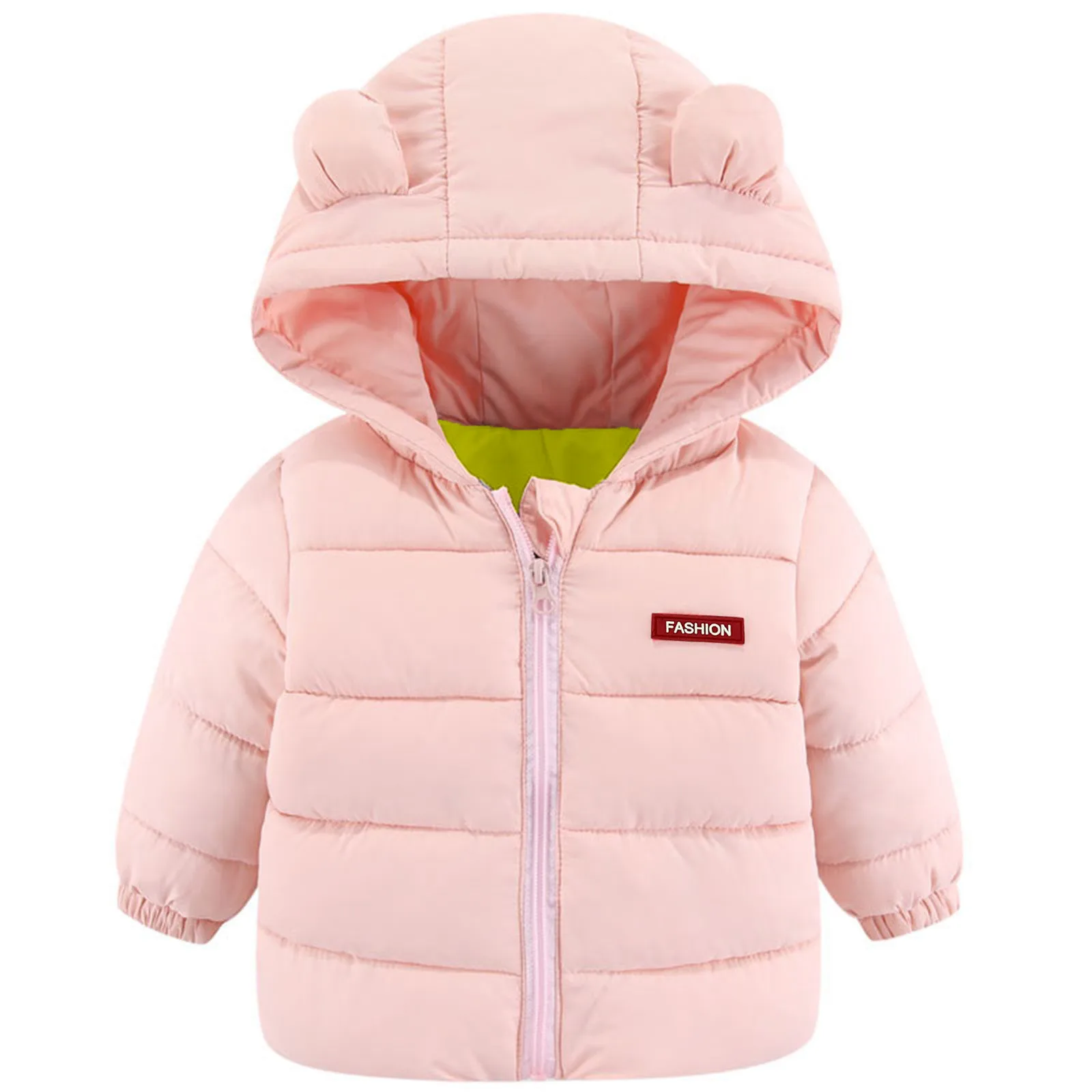 Toddler Kids Baby Boys Girls Winter Warm Jacket Outerwear Letter Bear Ears Coats Hooded Toddler Jackets Boys Teenager Boy Jacket