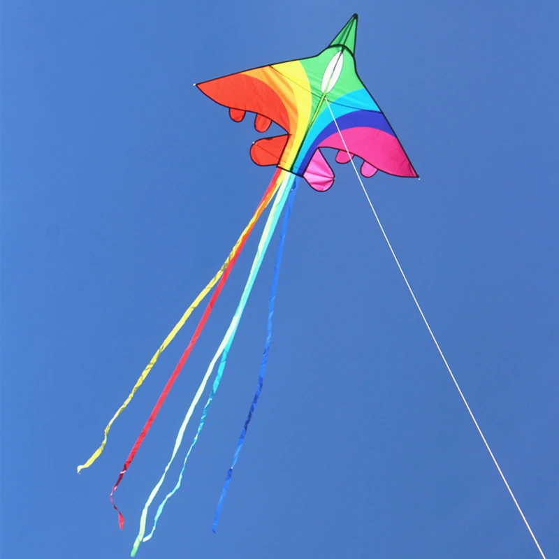 free shipping rainbow plane kites for children kites flying fighter kite line outdoor kites toys professional wind kite factory