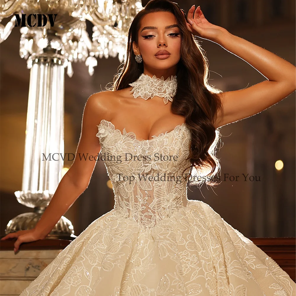 

MCDV Customized Lace sweetheart Collar Embroidered Luxury wedding dress vestidos weddings dresses for bride 2025