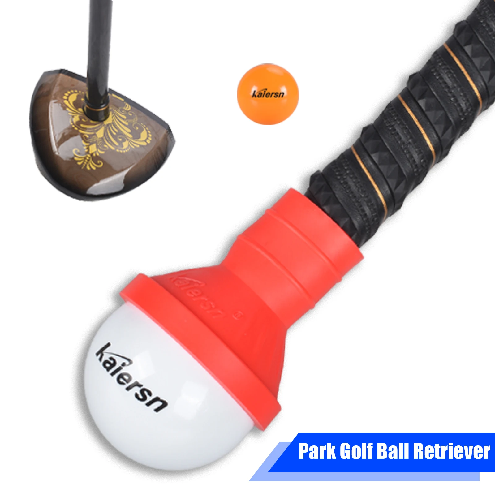 Kaiersn Park Golf Ball Retriever - Portable & Durable Silicone Golf Ball Pickup Tool for Lawn Grass