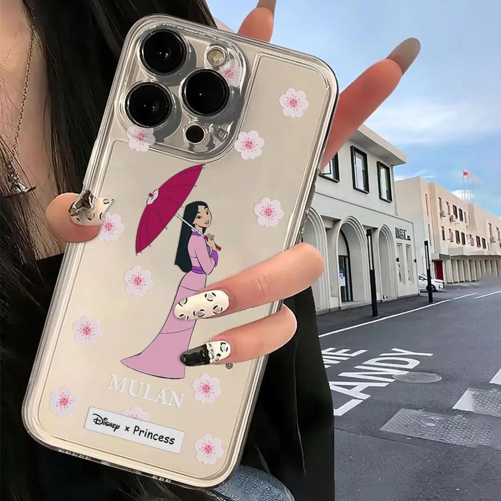 Linda funda de teléfono Tiana Mulan Princess para Xiaomi Redmi 13, 12, 12C, 10, 10C, 9, 9A, 9T, 9C, 11T, Poco X3, X4, X5 Pro, NFC GT, 4G, 5G