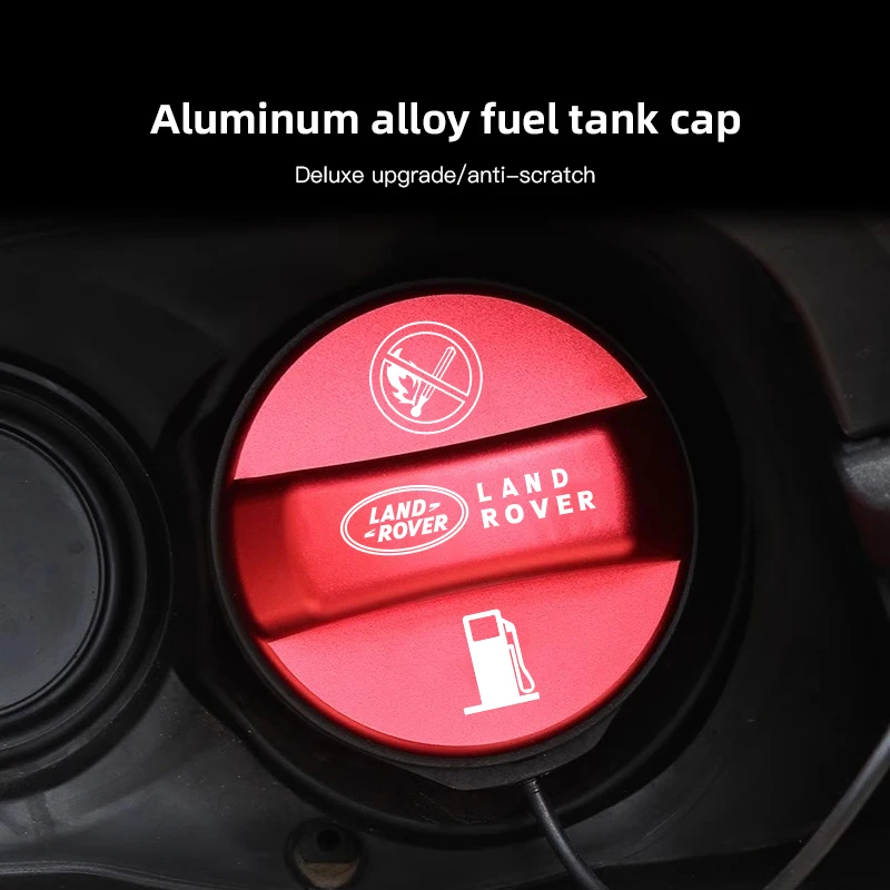 Car Fuel Tank Cap Warning Metal Sticker Decorative Protective Sticker For Land Rover Range Rover Evoque Velar Defender Discovery