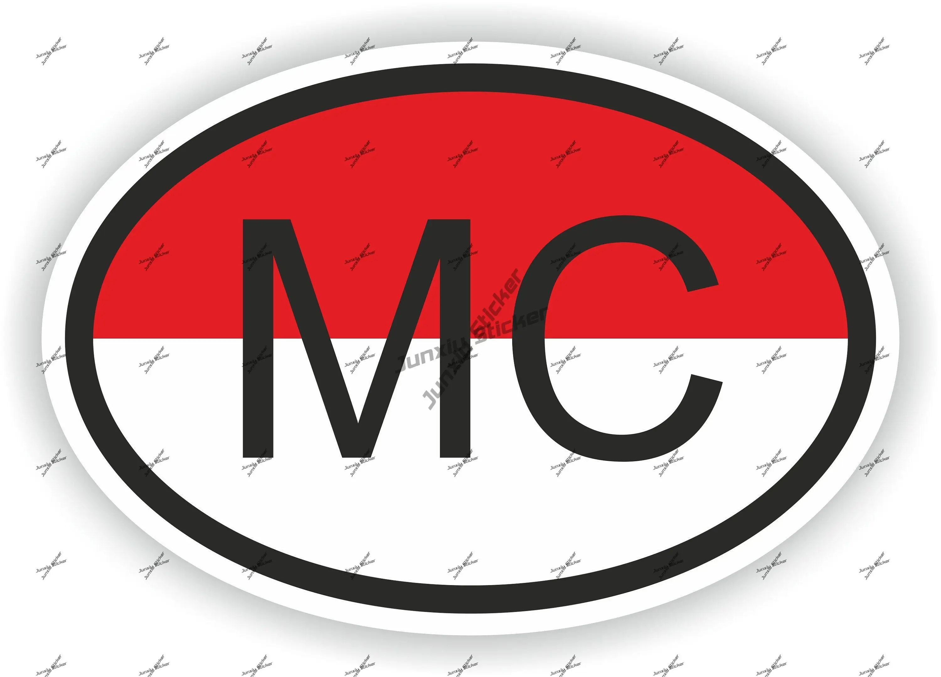 

Monaco Decal Accessories Monaco MC Country Code Sticker Oval with Flag Sticker Personality Outdoor Stickers for Car Bumper