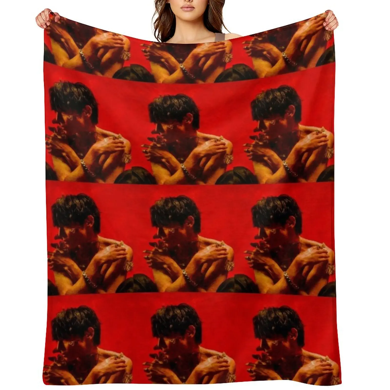 

Woosung The Rose Water Colour Painting Throw Blanket Plaid funny gift Sofa Quilt Summer Beddings Blankets