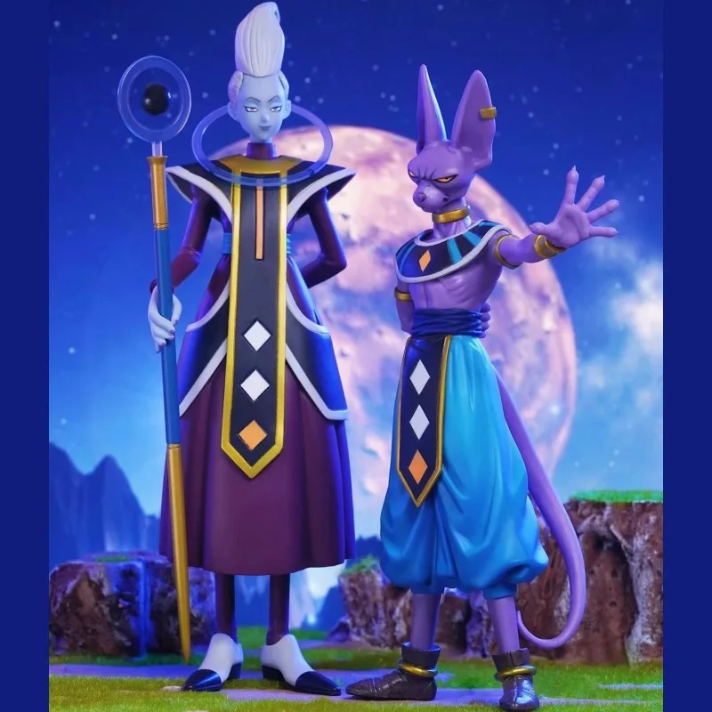 드래곤볼 DXF Beerus Gods of Destruction Whis PVC 조각상 액션 피규어 책상 수집용 애니메이션 모델 장난감 피규어 선물, 20cm