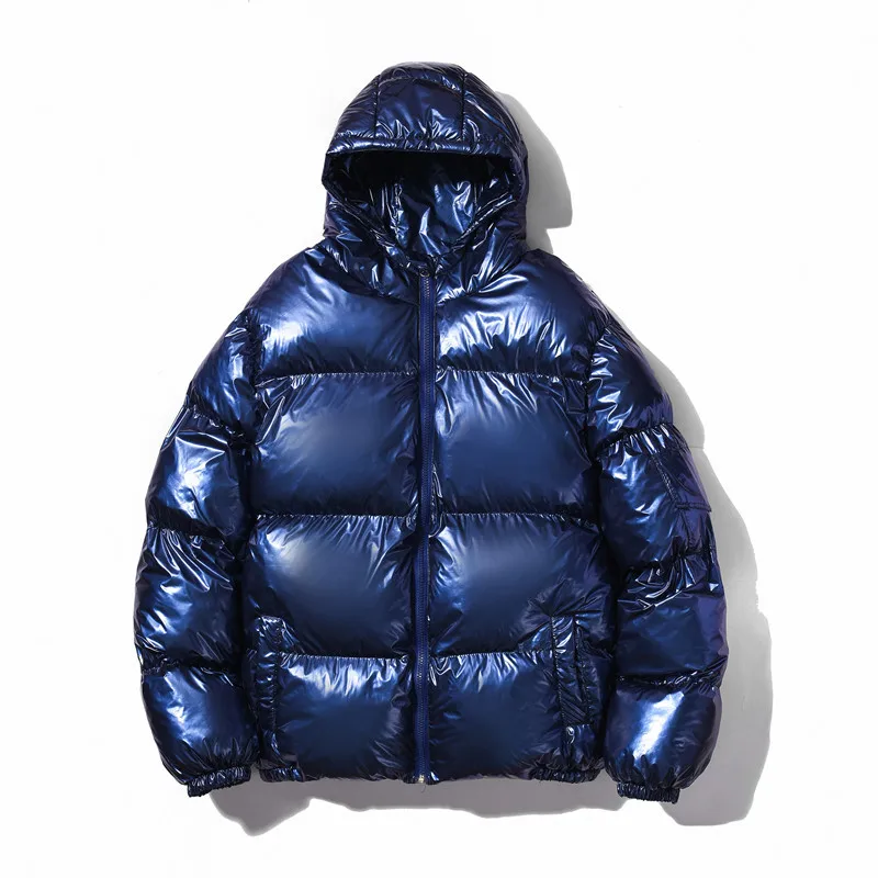 Veste en coton brillant à la mode pour femmes automne et hiver veste en coton matelassé à capuche détachable