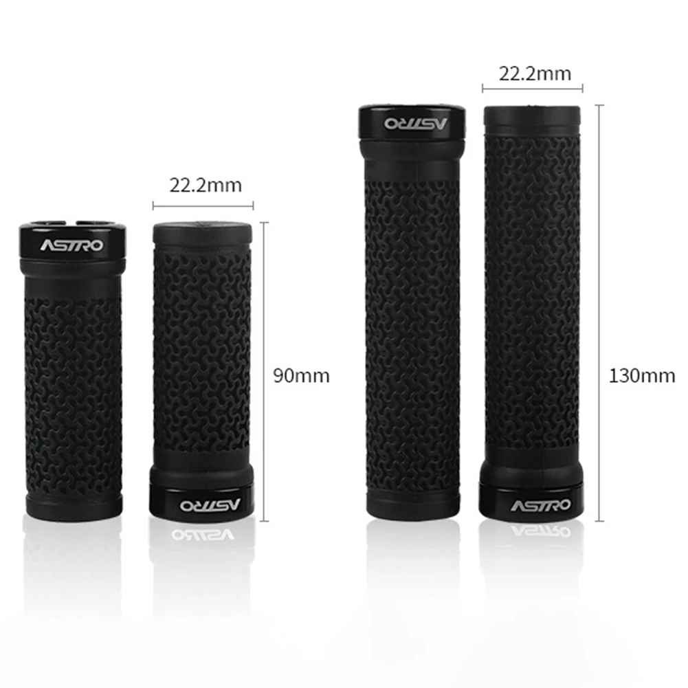 1 Pair Bicycle Handle Soft Rubber Mountain Bike Grips Lock On Bicycle Handle Grips Shock-absorption Bike Handlebar Grips