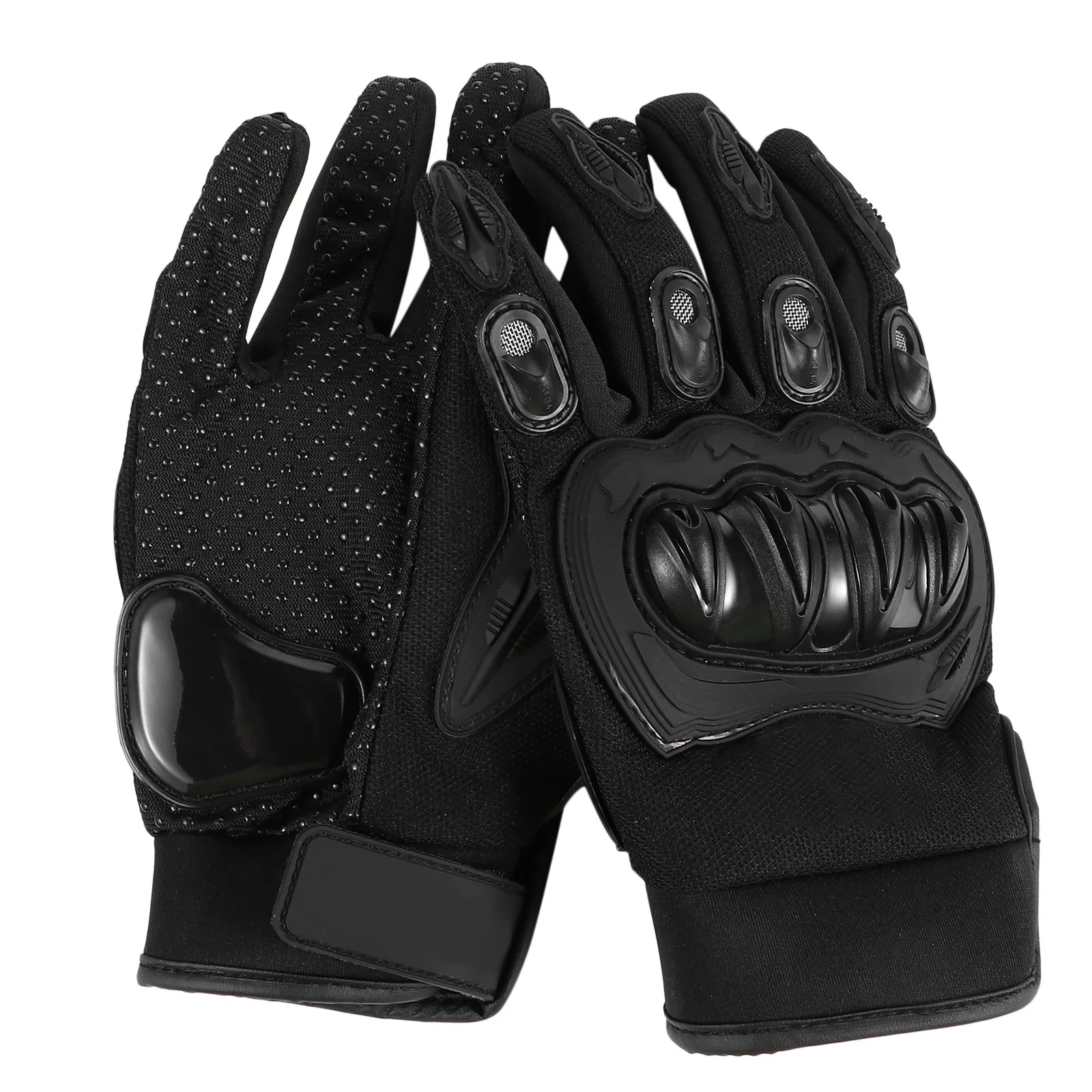 

1Pair Cycling Gloves Black Full Finger Windproof Outdoor Anti-Skid Riding Gloves for Motorcycle Sports Fitness