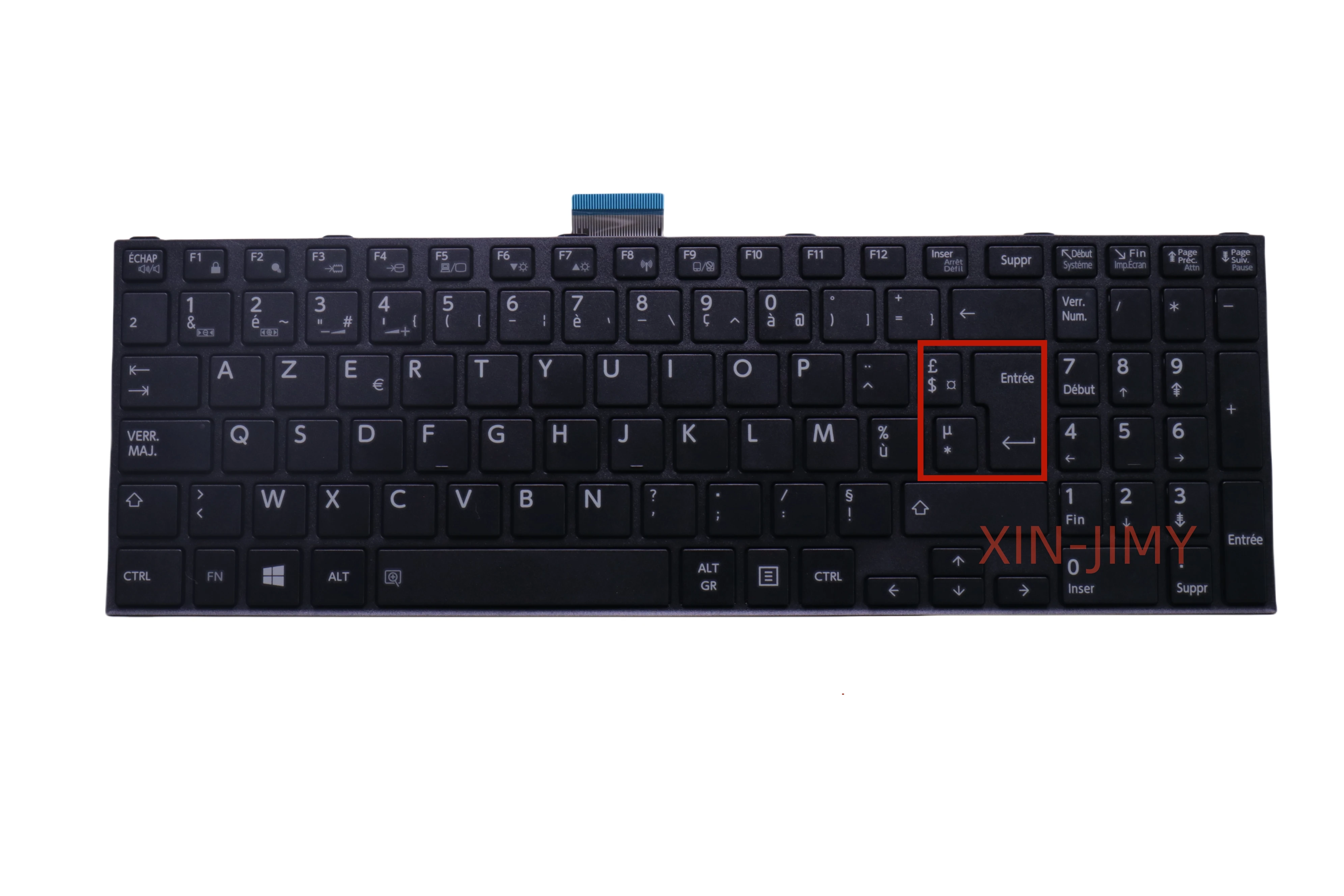 French Laptop Keyboard For Toshiba Satellite C50-B C50-BST2NX3 C50-B03E Series Black Frame without backlit