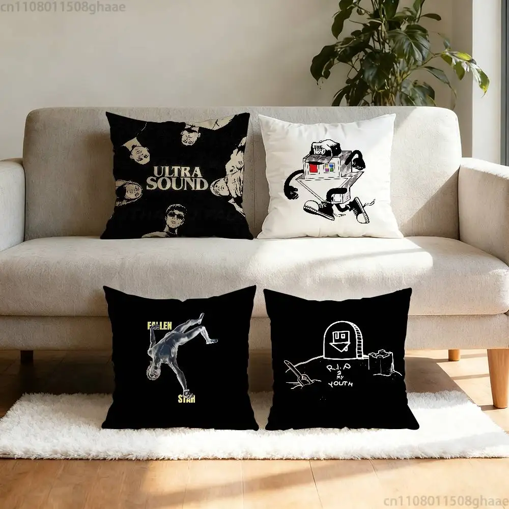 N-Neighbourhood I Love You Pillow Case Square Double-Sided Printing Short Plush Sofa Cushion Cover Bedroom Bedside Pillow
