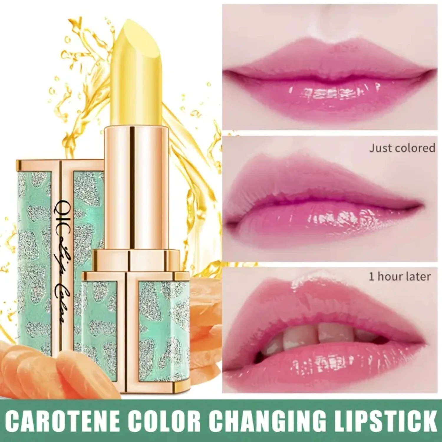 Moisturizing Color Changing Lip Gloss Lipstick with Mild Plant Extracts, 3.2g - Hydrating and Nourishing Lip Balm