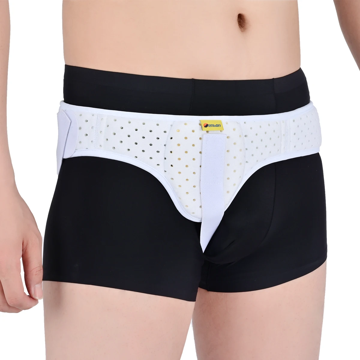 

Hernia Belt Truss for Inguinal or Sports Hernia Support Brace Pain Relief Recovery Strap with 1 Removable Compression Pad(White)