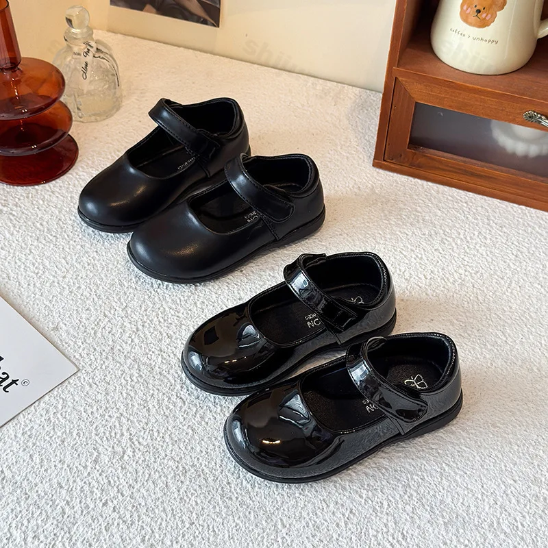 

Детские туфли для выступлений 2026 Весна-Осень, Новые, из искусственной кожи, глянцевые, модные, в стиле Мэри Джейн, нарядные, для девочек, детские туфли-балетки для принцесс