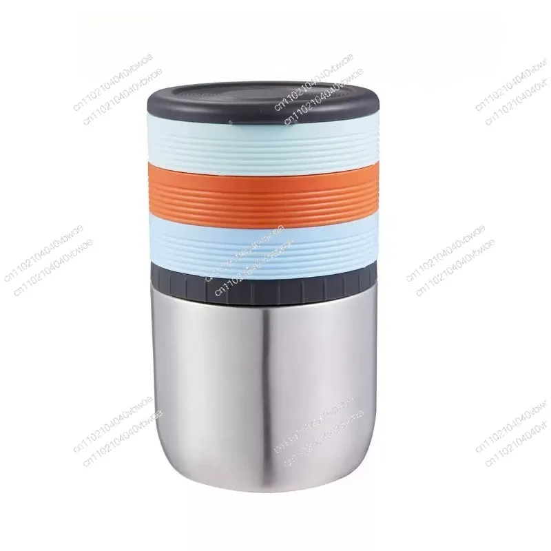 Outdoor Portable Insulated Ice Bucket, Multi-layer Circular Heat Preservation Bucket for Home Bar Party Outdoor Use