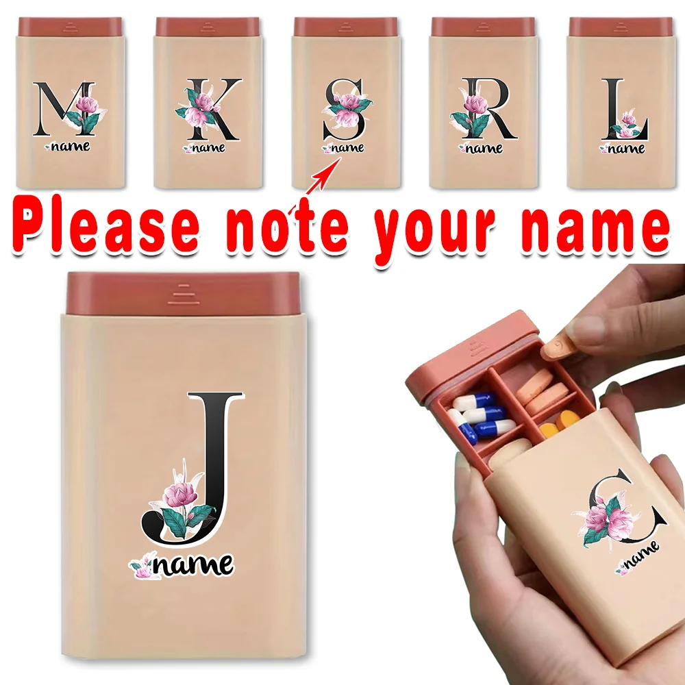 

Customized Name Portable Weekly Pill Box Pocket Tablet Case Medicine Organizer Holder Drugs Container Travel Capsule Storage Box