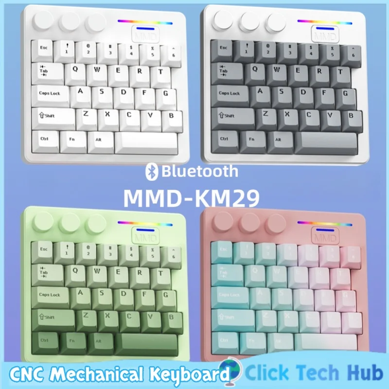 Mmd Km-29 Cnc Mechanical Keyboard Thri-Mode Wireless Via Designer Drawing One Hand Keyboard Win Mac Creation Game Keyboard