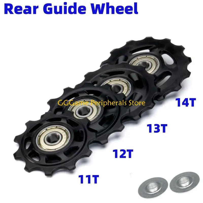 U55B Bike Rear Derailleur Wheel Pulley Wheel Replacement For 9/10/11 Speed Aluminum Bike Sealed Bearing Replacement