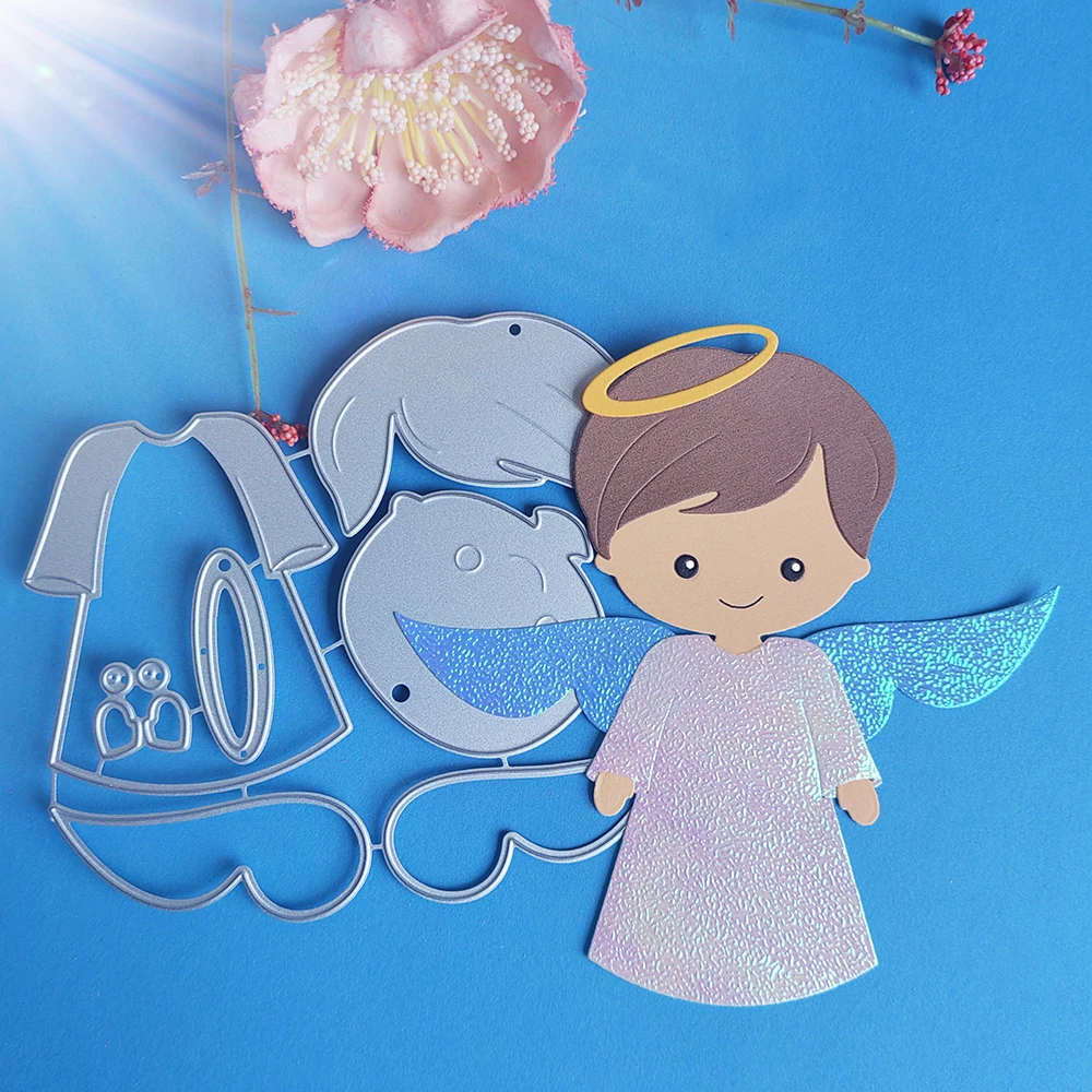 beautiful boy girl angel cutting dies for English letters, scrapbooks, reliefs craft stamps, photo album puzzl