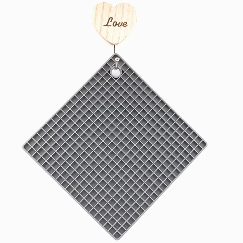 

2Pcs Silicone Heat Insulation Placemats Grid Pattern Multifunctional Coasters for Cups Plates Table Protection