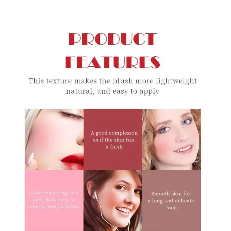 مجموعة مكياج صغيرة 6 في 1 أحمر الخدود ظلال العيون أحمر الشفاه عصا طويلة الأمد ترطيب كريم الفاكهة لون الوجه طقم مستحضرات التجميل #4