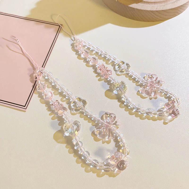 

Корейский розовый медведь, бабочка, цветок, ремешок для телефона, подвеска-цепочка, ремешок для мобильного телефона, брелок для женщин и девочек, сумка для камеры, подвеска для чехла