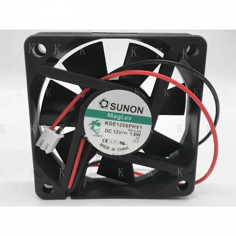 C  FOR SUNON KDE1206PHV1 DC12V 1.6W 60 * 60 * 15MM 2-pin silent cooling fan