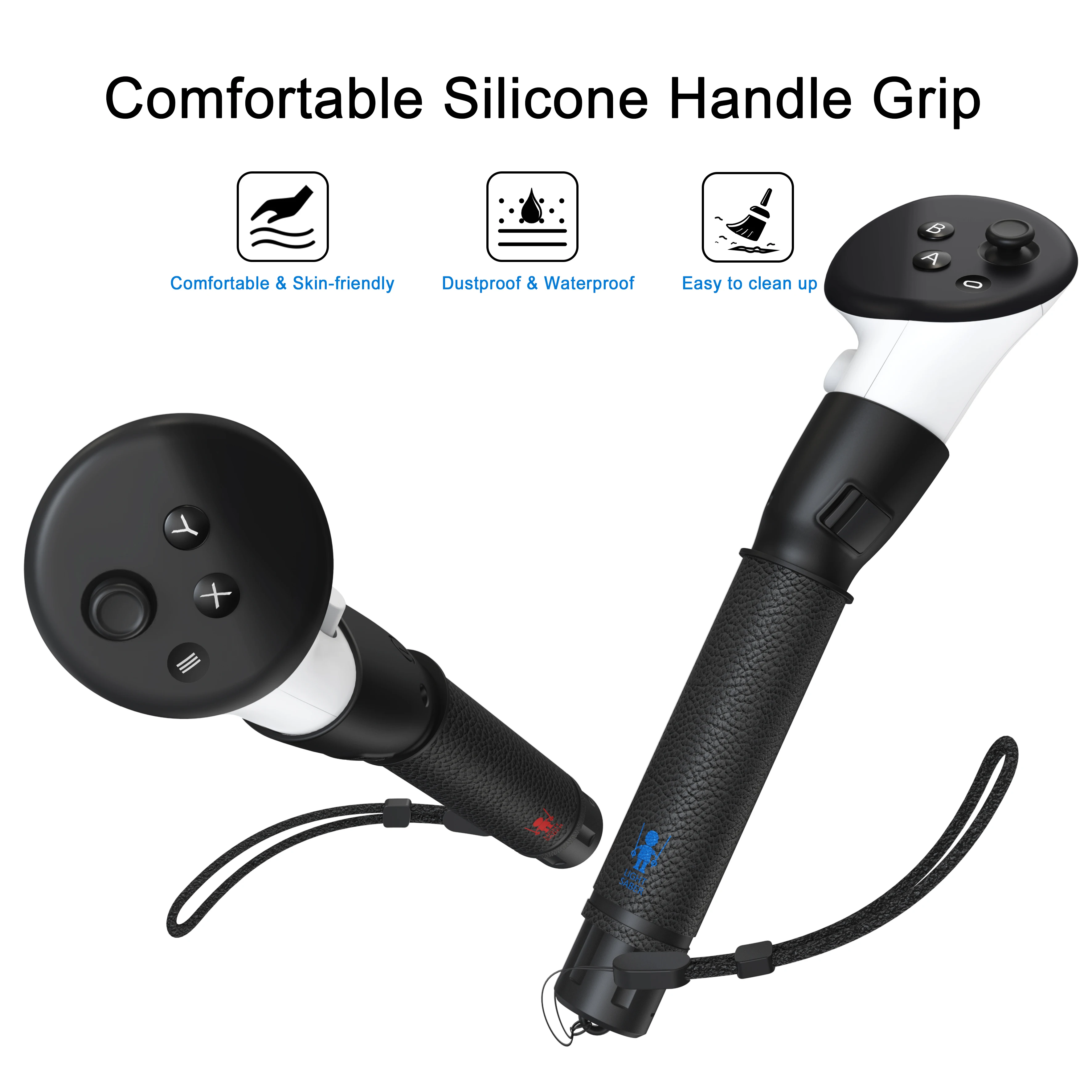 مقبض لملحقات وحدة التحكم Oculus Meta Quest 3/3S، مقابض أذرع طويلة لعلامة VR Gorlla لـ Meta Quest 3/3S Beat Saber Golf Club