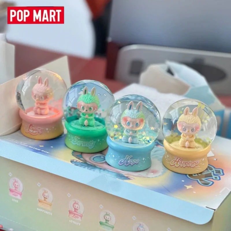 

PopMart Genuine the Monsters Labubu Big into Energy Crystal Ball Series Blind Box Glass Theme Desktop Ornament Christmas Gift
