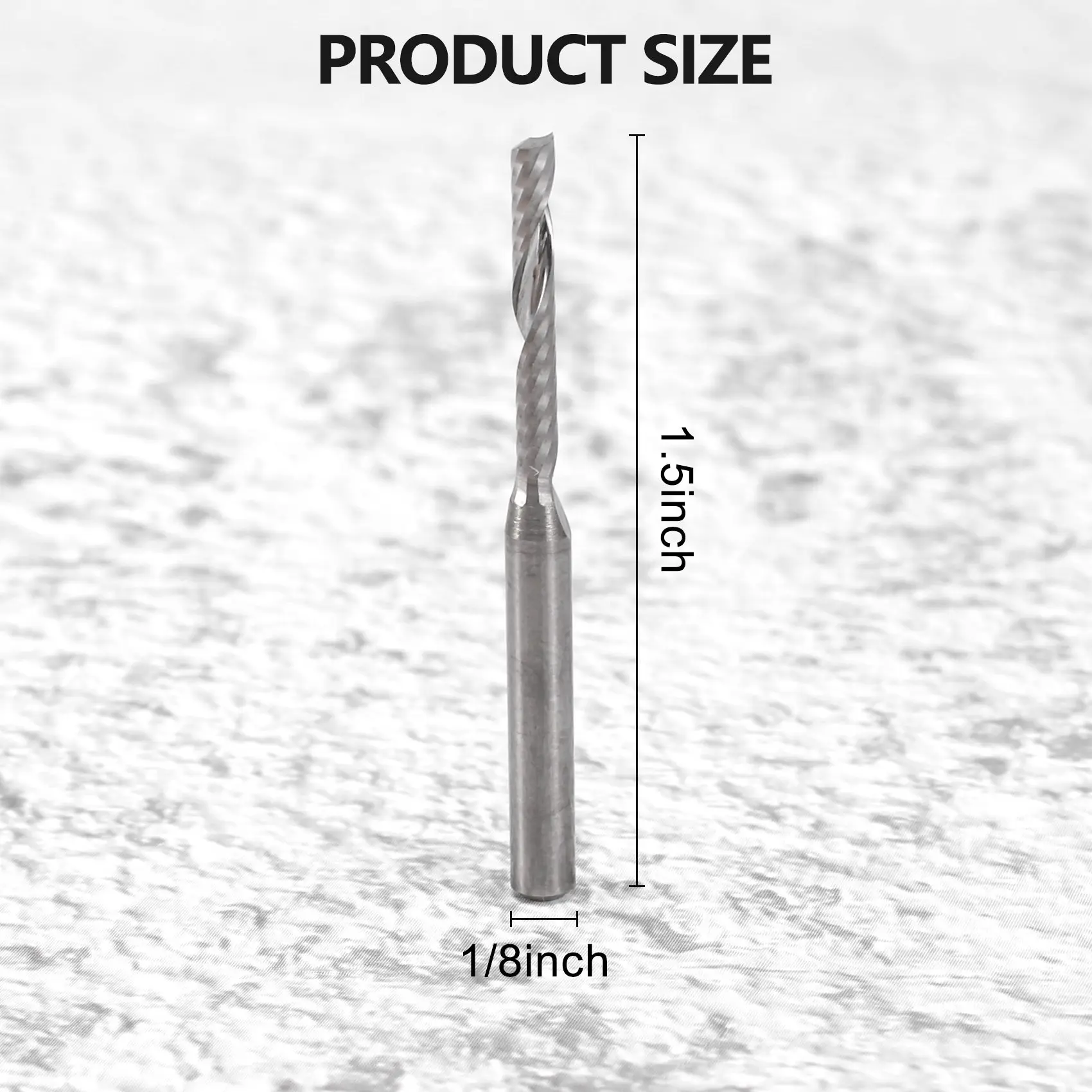 

HLES 2 мм x 15 мм твердосплавная спиральная концевая фреза с одной канавкой, фреза с ЧПУ