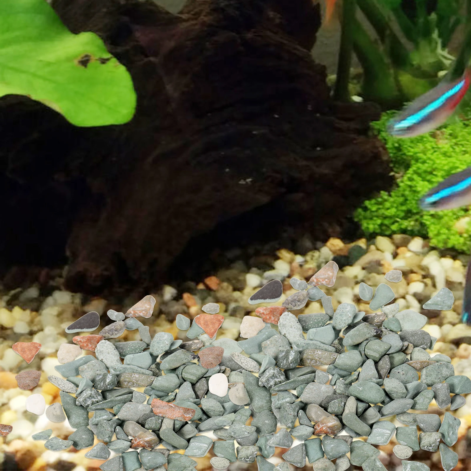 

Natural Limestone Decorative Stones Rocks for Mini Landscape Sand Table Fish Tank Garden Grey Scenery Basing Material