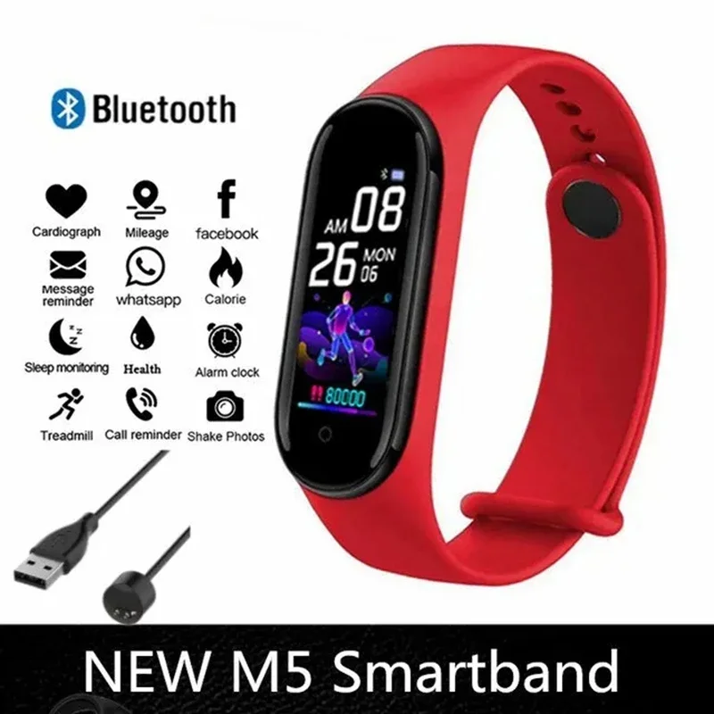 Smartband-Uhrwerk, Schrittzählung, Bluetooth, synchrone Telefoneinformationen, Smartwatch für Männer, Frauen, Studenten, 2025, neu