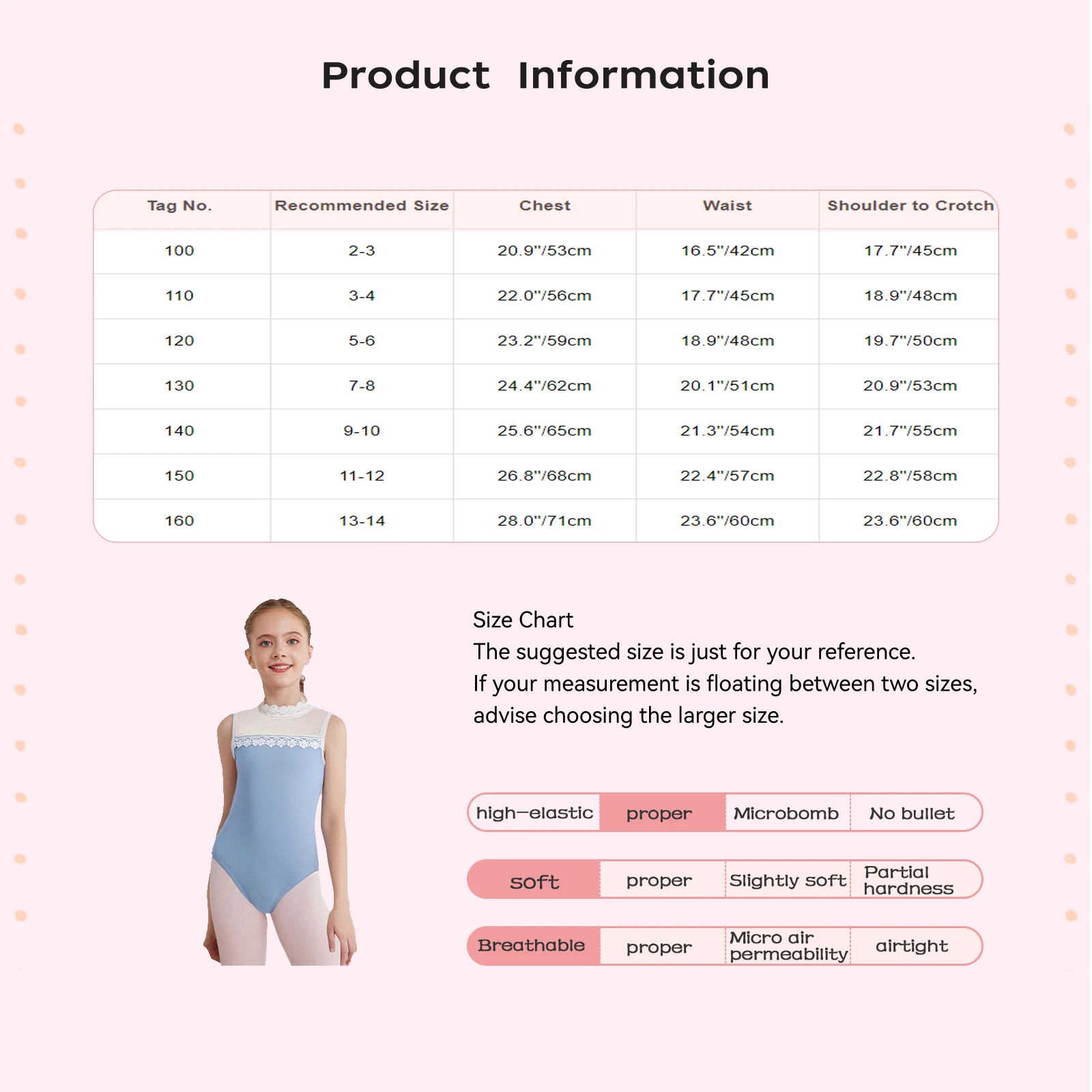 Kinderen Meisjes Kanten Kraag Ballet Dans Gymnastiek Turnpakje Sheer Mesh Jacquard Mouwloze Bodysuit voor Kunstschaatsen Prestaties