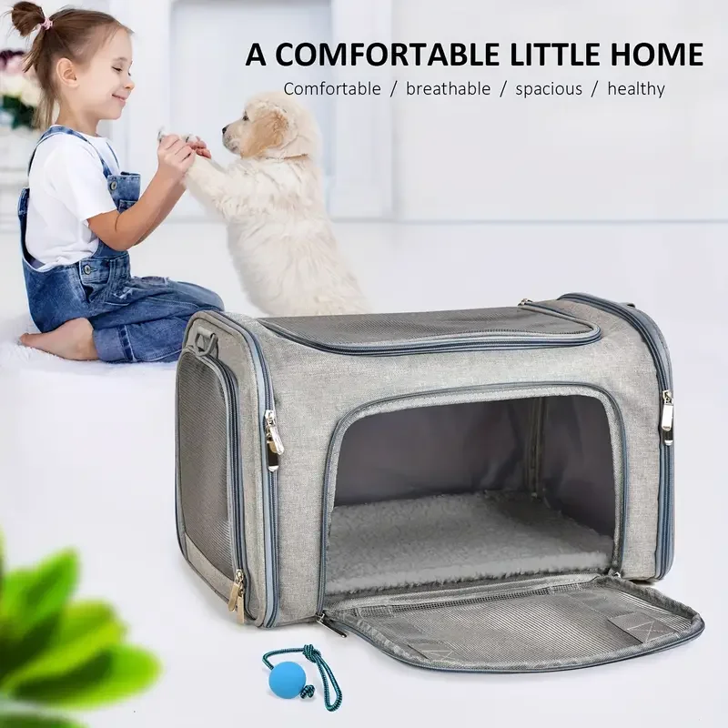 

Large capacity portable pet bag for outdoor use, carrying cats, weaving, and cat cages
