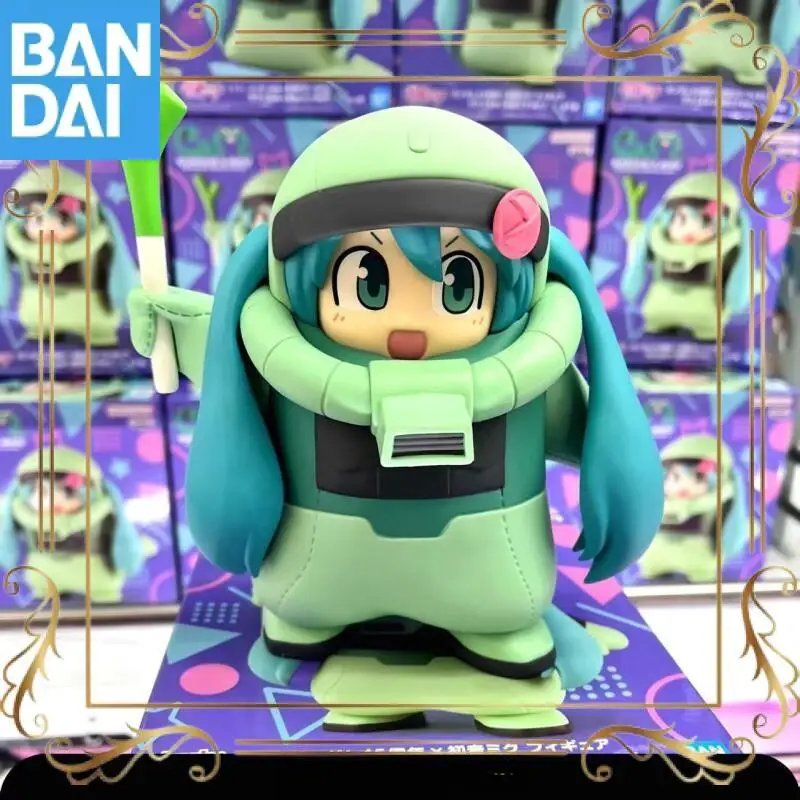 

Bandai Original BANPRESTO Up To 45th Anniversary Joint Name Gundam X Miku Hatsune Miku PVCAction Figure Model Toy Collector Gift