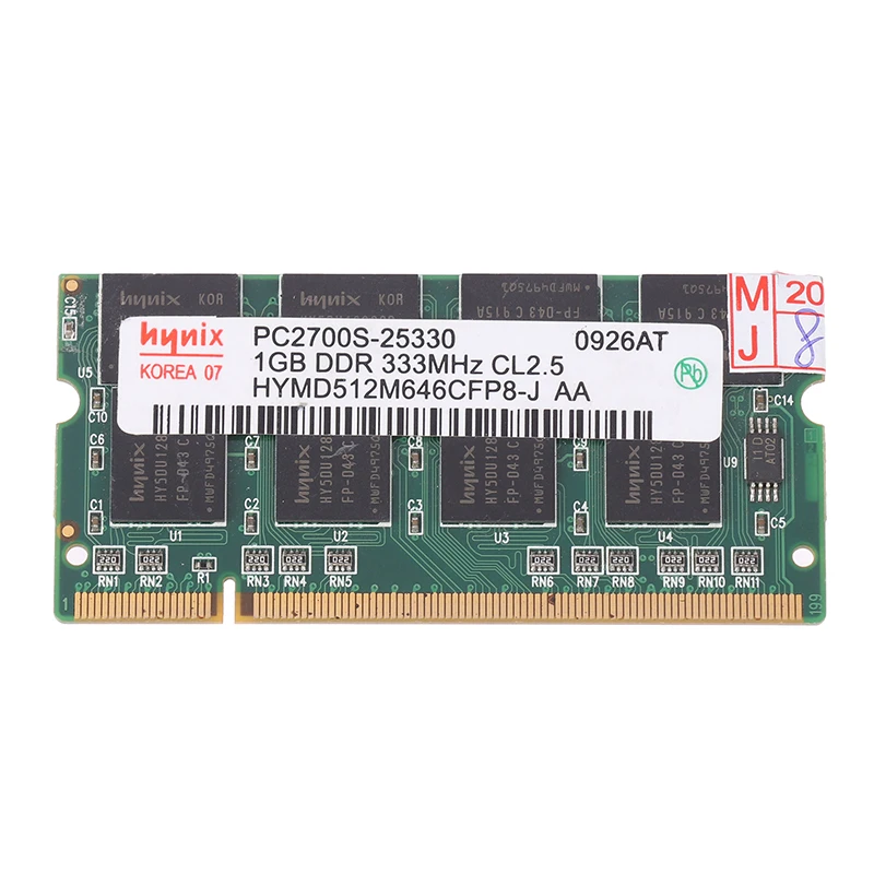 1GB DDR1 Laptop Memory Ram SO-DIMM 200PIN DDR333 PC 2700 333Mhz For Notebook Sodimm Memoria