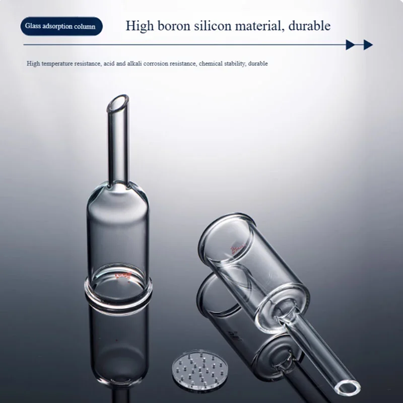 High borosilicate glass adsorption column flat bottom round bottom cylindrical Gouch funnel plexiglass plate filter hole 1mm