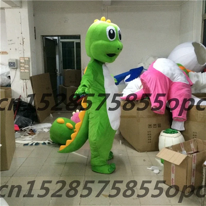 Green Dinosaur Mascot Costume Cartoon Anime Dinosaurs Mascotter Cosplay Scaramouche Mask Party Halloween Carnival Costumes Adult