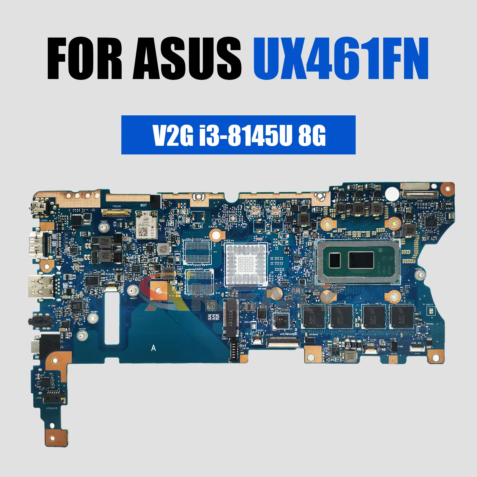 For ASUS UX461FA UX461FN TP461U TP461F Motherboard i3 i5 i7 CPU 8GB/16GB RAM - Afbeelding 11 van 15