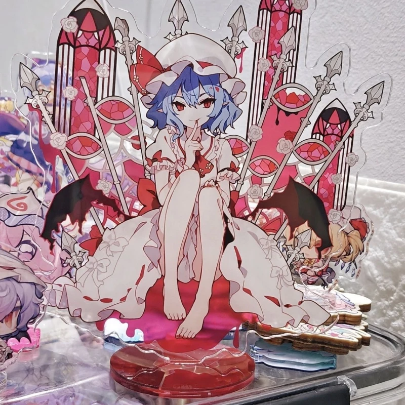 Game Touhou Project Remilia Scarlet Cosplay Standing Plate Creative Acrylic Figure Stand Desktop Decoration Ornament Prop