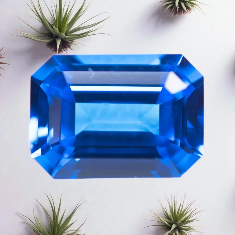 

L-топ, кобальтовая шпинель, изумрудная огранка, свободные драгоценные камни для самостоятельного изготовления ювелирных изделий с сертификатом, тестер бриллиантов
