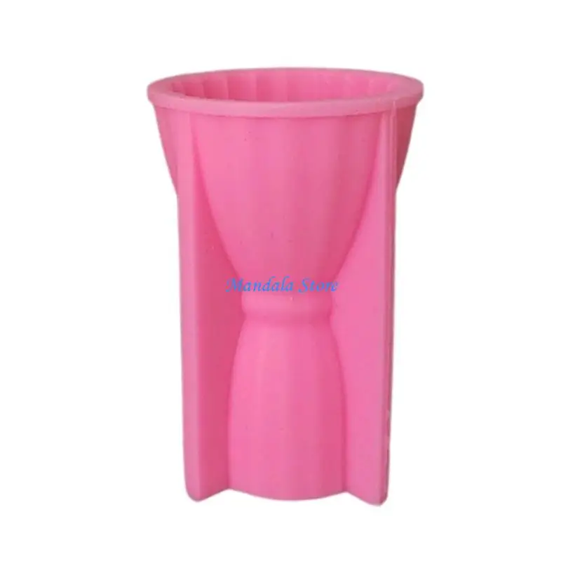 

U2JC Geometry Striped Candlestick Silicone Mold Holder Molds for Candle Making