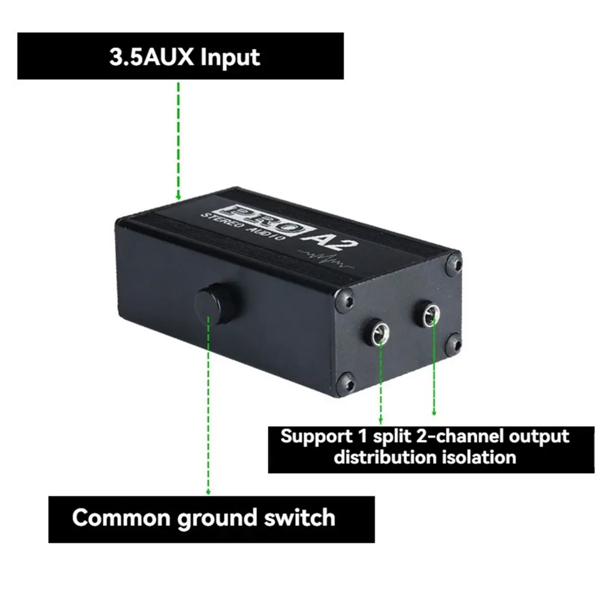 Ground Loop Audio Isolator Audio Noise Filter 3.5mm Current Noise Canceller Suppressor Audio Signal Noise Reducer